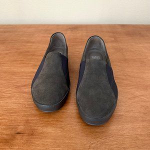 eileen fisher chase loafer • black/gray nubuck • sz 9 • $198